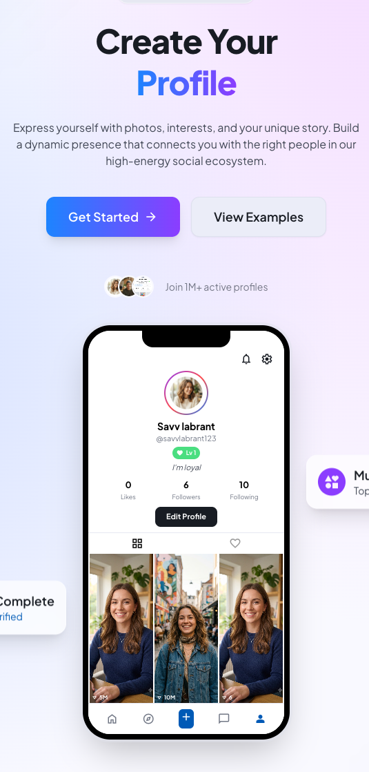 FrndTalk - create your profile